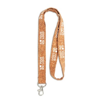 Lanyards de corcho serigrafiados corporativos