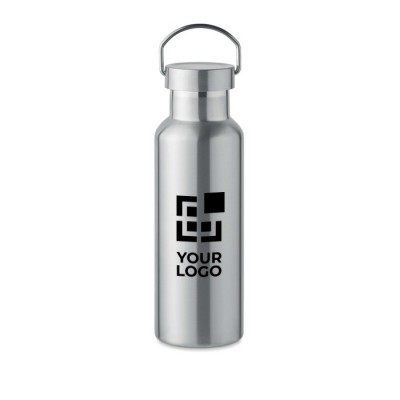 Botella acero inoxidable Personalizada 750ml blanco o plateada - Soluciones  Shop®