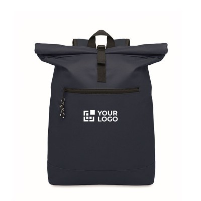 Mochila de poliéster con cierre roll top para portátil 15'' vista de impresión