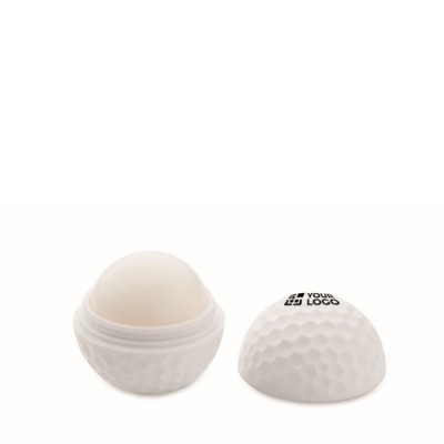 Bálsamo labial de ABS en forma de pelota de golf sabor vainilla SPF10