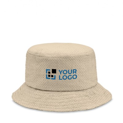 Sombrero estilo pescador de paja papel en diferentes colores