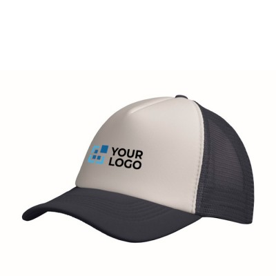 Gorra de beisbol en poliéster con parte frontal en blanco 150 g/m2