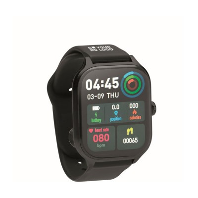 Smartwatch de pantalla LCD táctil y correa de silicona iOS y Android