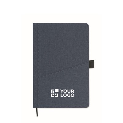 Libreta de PU de tapa rígida con bolsillo frontal para teléfono A5