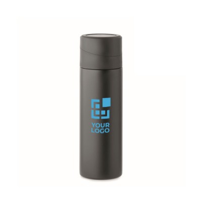Botella de acero inoxidable con tapa antideslizante porta teléfono 420ml