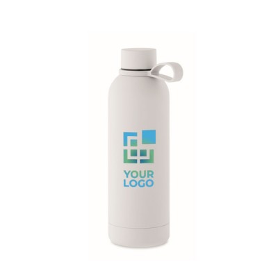 Botella termo de acero inoxidable reciclado con acabado caucho 500ml