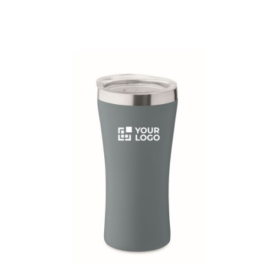 Vaso térmico de acero inoxidable reciclado y tapa transparente 160ml