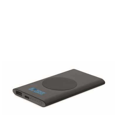 Cargador inalámbrico rectangular de aluminio reciclado 5.000 mAh