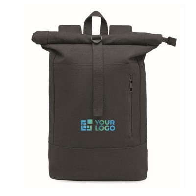 Mochila roll-top para portátil de algodón reciclado 15
