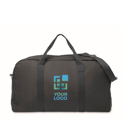 Bolsa de viaje monocromática de tejido reciclado con doble asa