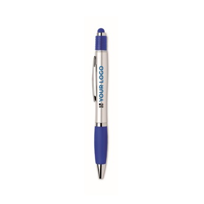 Bolígrafo con parte superior de función antiestrés tinta azul