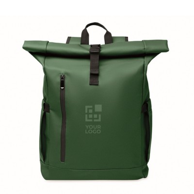 Mochila de cierre roll-top para portátil con correa para trolley 15