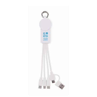 Llavero con distintos cables de carga con distintas salidas