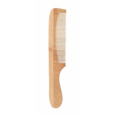 Peine personalizado de bambú de color madera