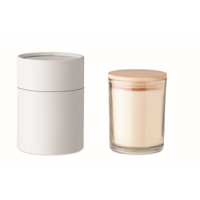Velas en vidrio aroma vainilla