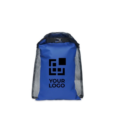 Bolsa impermeable con malla color azul real