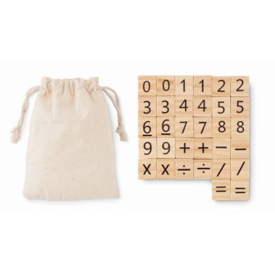 Juego de numeración en madera