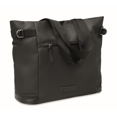 Bolsa reciclada con cremallera y bolsillo