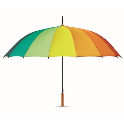 Paraguas grande con arco iris color multicolor segunda vista