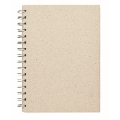 Cuaderno con papel hecho de hierba