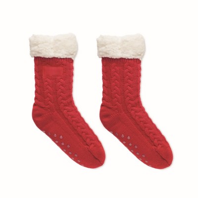 Calcetines antideslizantes estilo navideño