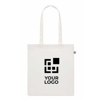 Bolsa de algodón reciclado en color con logotipo