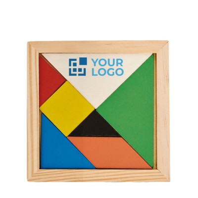 Juego tangram de madera de colores