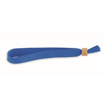 Pulsera de poliéster con cierre de bambú