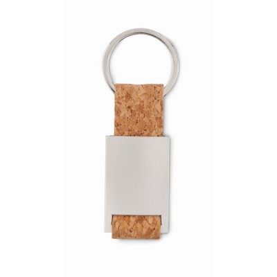 Llavero de corcho con metal