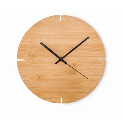 Reloj de pared de bambú