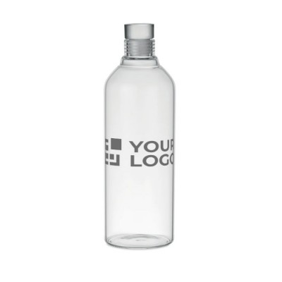 Botella Agua Cristal 550 ml. Funda Neopreno con Asa. Sin BPA