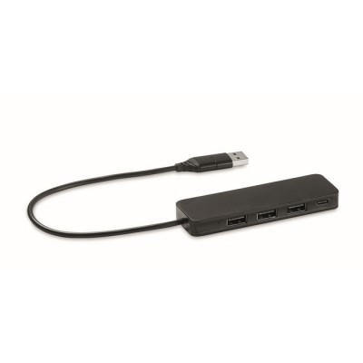 Hub USB con 3 puertos USB-A y 1 tipo C