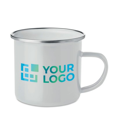 Taza vintage metálica esmaltada vista principal