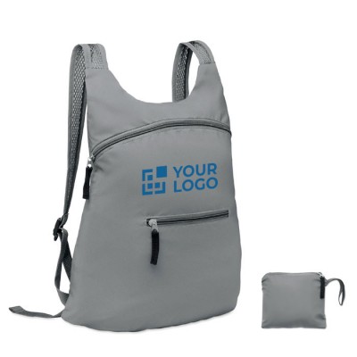 Mochila deportiva plegable reflectante con asas desmontables