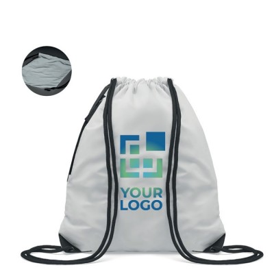 Mochila saco reflectante con logo