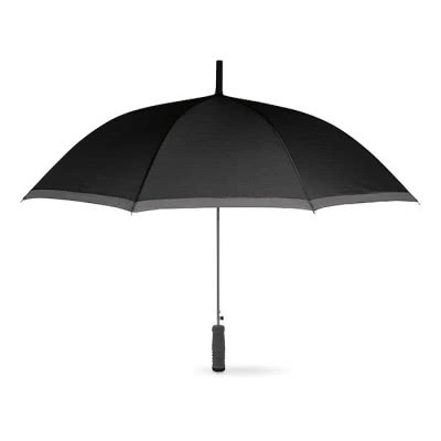 Paraguas promocional 23'' con mango de EVA color Negro