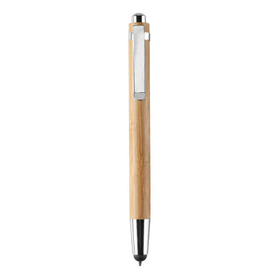 Cuerpo de bambú y puntero táctil color Madera