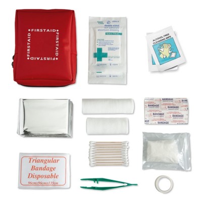 Kit de primeros auxilios para regalar color Rojo tercera vista