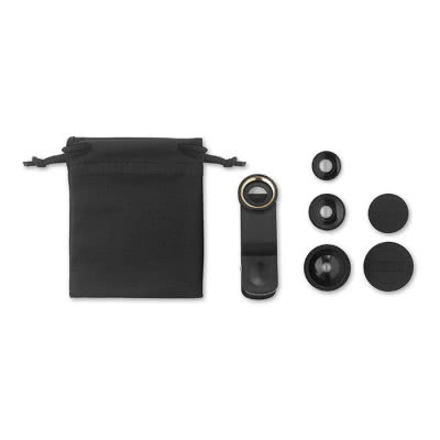 Set de lentes con filtros para el móvil color Negro