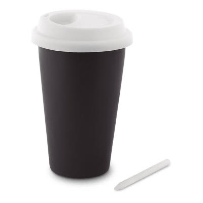 Taza pizarra personalizada de doble capa color Blanco