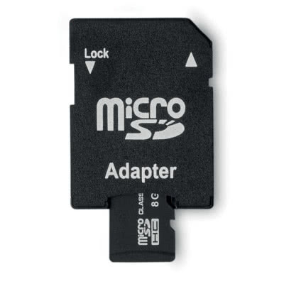 Tarjeta Micro SD personalizada para regalar color Transparente