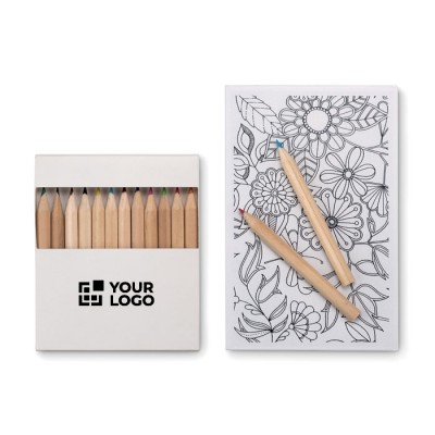 Set de lápices corporativos de colores color Blanco
