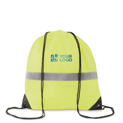 Mochilas de cuerdas personalizadas reflectante vista principal