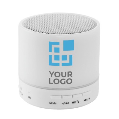 Altavoz para empresas circular Bluetooth LED color Blanco