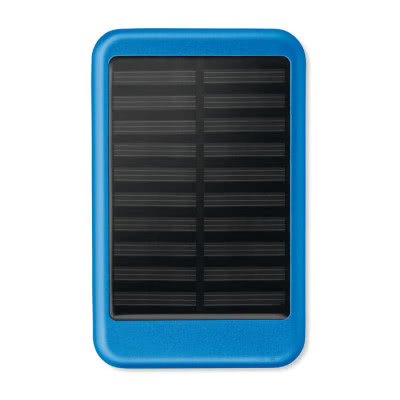 Powerbank promocional solar 4000 mAh color Azul Marino tercera vista