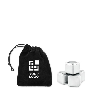 Set de cubitos de hielo metálicos en bolsa vista principal