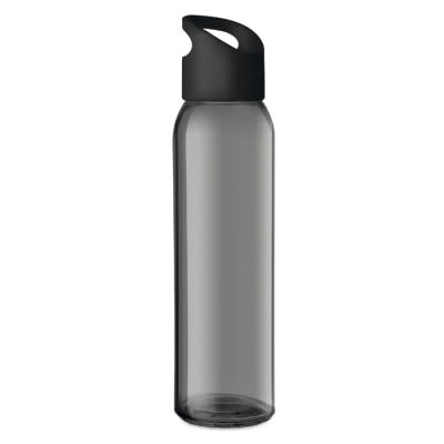 Botellas de cristal personalizadas con logo color negro