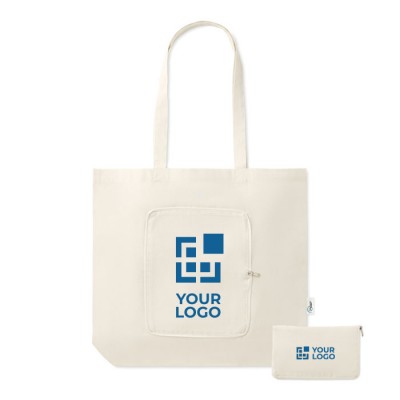 Bolsa de algodón reciclado para publicidad color beige