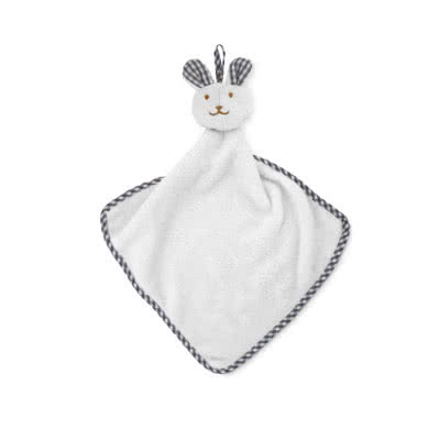 Doudou para bebé con logotipo color blanco