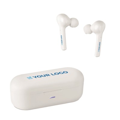 Set de 2 auriculares con bluetooth 5.0 color blanco